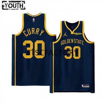 Maillot Basket Golden State Warriors Stephen Curry 30 Jordan 2022-23 Statement Edition Navy Swingman - Enfant